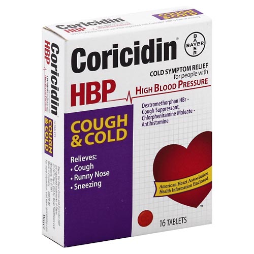 Image for Coricidin Cough & Cold, Tablets,16ea from Theatre Pharmacy