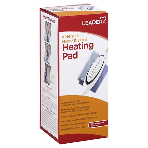Image for Leader Heating Pad, Moist/Dry Heat, King Size,1ea from Theatre Pharmacy