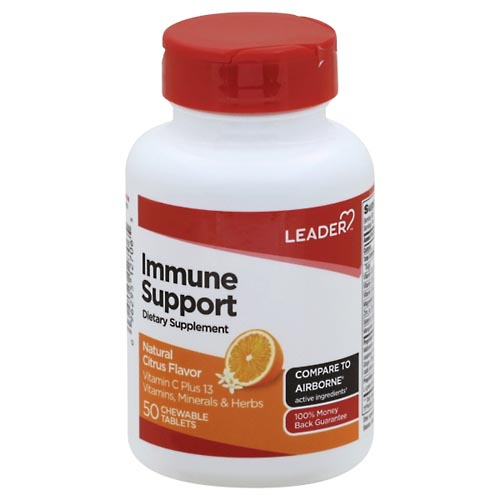 Image for Leader Immune Support, Natural Citrus Flavor, Chewable Tablets,50ea from Theatre Pharmacy