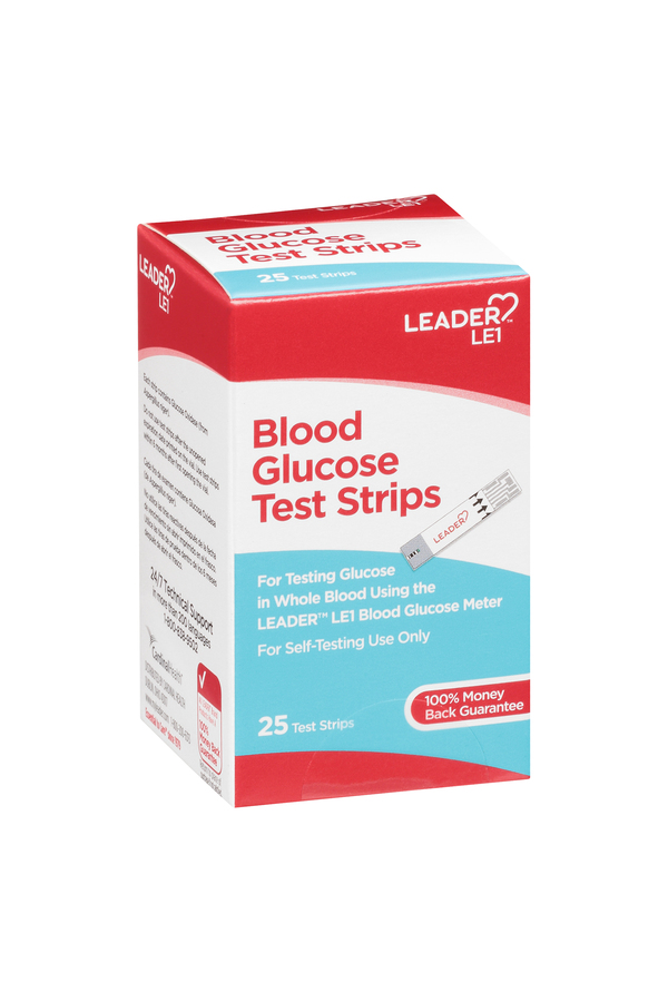 Image for Leader Blood Glucose Test Strips,25ea from Theatre Pharmacy