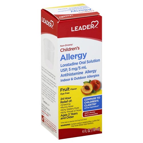 Image for Leader Allergy, Non-Drowsy, Children's, Fruit Flavor,4oz from Theatre Pharmacy