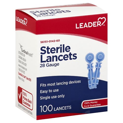 Image for Leader Sterile Lancets,100ea from Theatre Pharmacy