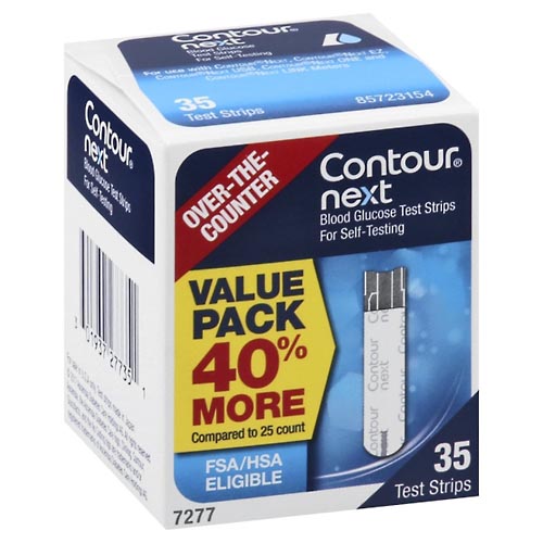 Image for Contour Blood Glucose Test Strips, Value Pack,35ea from Theatre Pharmacy