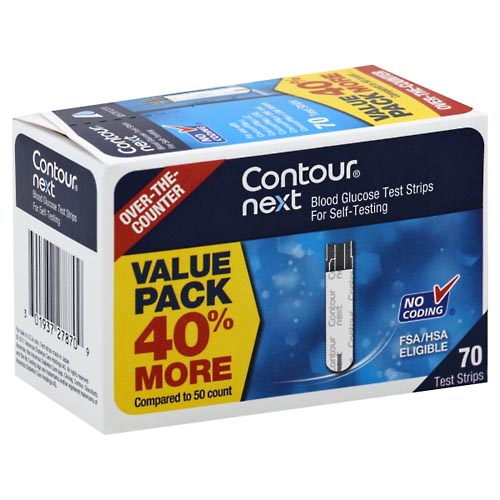 Image for Contour Blood Glucose Test Strips, Value Pack,70ea from Theatre Pharmacy