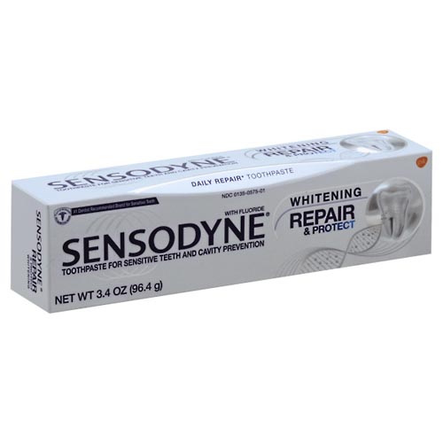 Image for Sensodyne Toothpaste, Daily Repair, with Fluoride, Repair & Protect, Whitening,3.4oz from Theatre Pharmacy