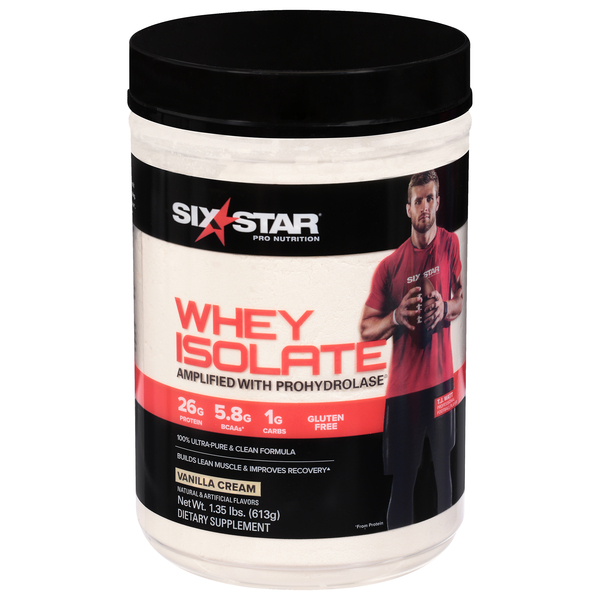 Image for Six Star Whey Isolate, Vanilla Cream, 1.35lb from Theatre Pharmacy