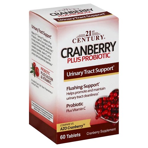 Image for 21st Century Cranberry, Plus Probiotic, Tablets,60ea from Theatre Pharmacy