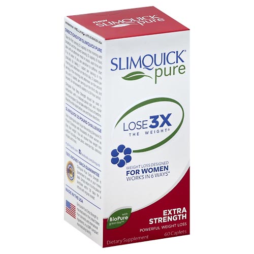 Image for SlimQuick Weight Loss, for Women, Extra Strength, Caplets,60ea from Theatre Pharmacy