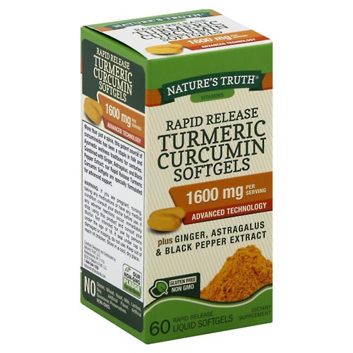 Image for Natures Truth Turmeric Curcumin, Rapid Release Liquid Softgels 60 ea from Theatre Pharmacy